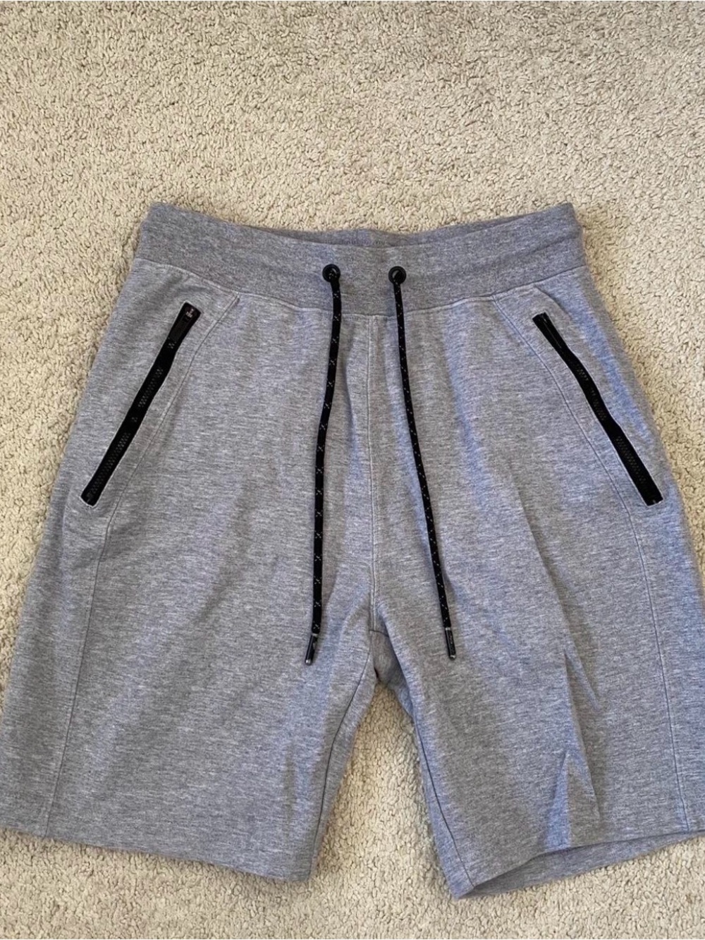 Men's Grey Athletic Drawstring Shorts